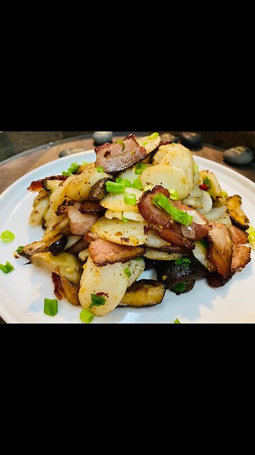 Bacon with Rice Cake Stirfry 培根炒年糕