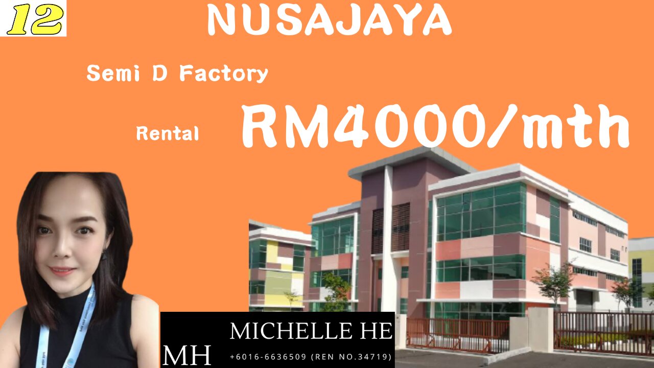 property malaysia Silc Smart Industrial Park , Nusajaya Semi Detached Factory半独立厂房出租For RENT: Rm 4000/mth