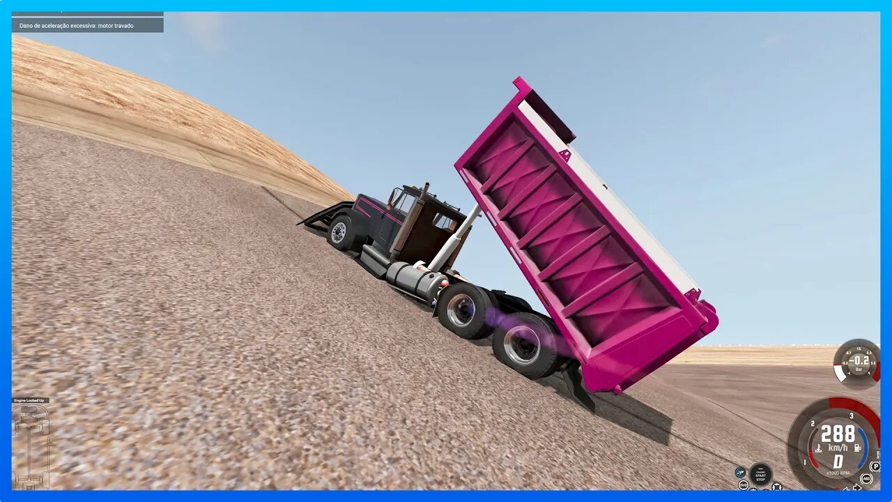 TruckFails | Dump Trucks vs Giant Bulge #260 – BeamNG.Drive