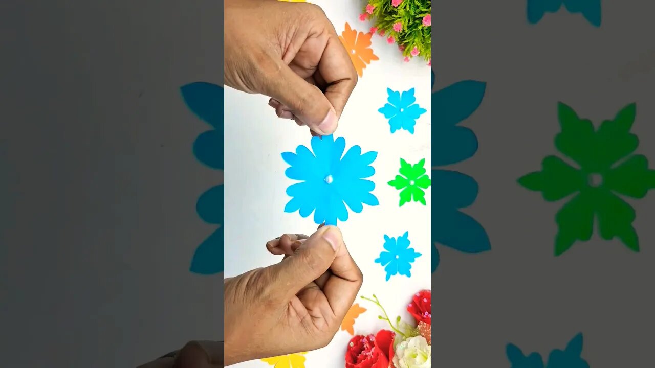 How to make 6 patel paper flowers easy #crafts #viral #papercrafts #shorts