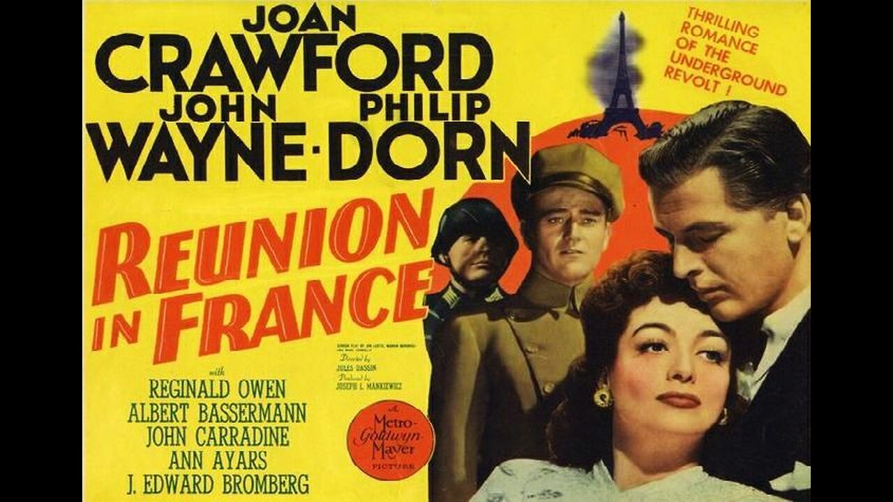 REUNION IN FRANCE 1942 Joan Crawford, John Wayne & Philip Dorn FULL MOVIE in HD