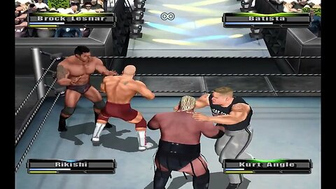 Wrestlemania XIX - Brock Lesnar/Batista vs Rikishi/Kurt Angle