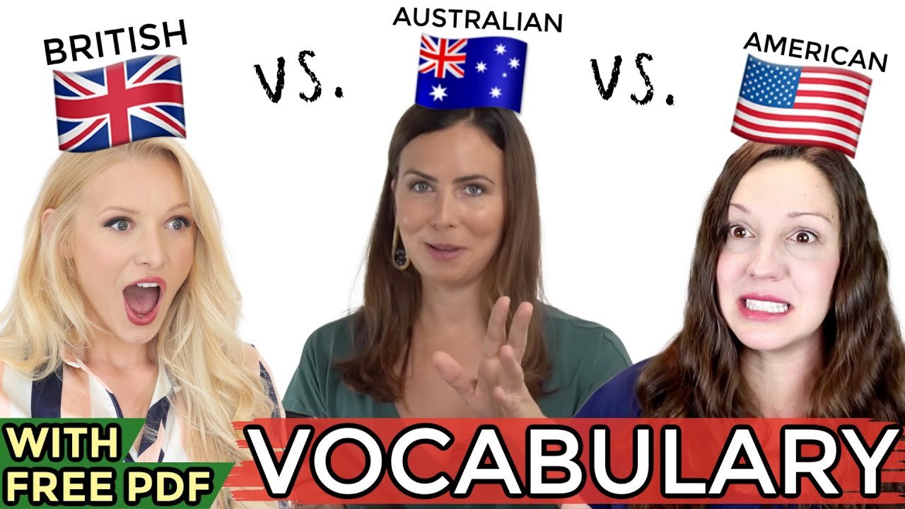 ONE language, THREE accents - UK vs. USA vs. AUS English! (+ Free PDF)