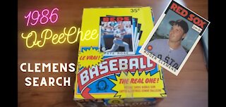 1986 O-Pee-Chee Box Break Roger Clemens Hunting!