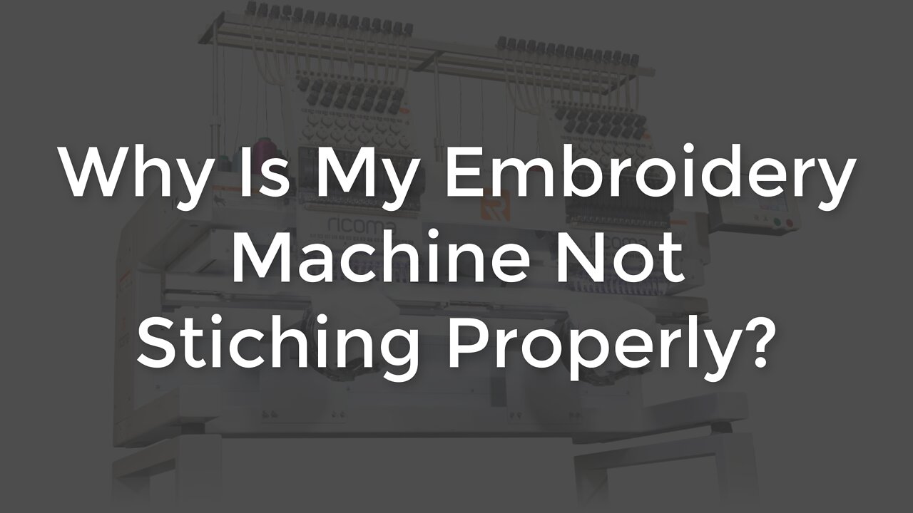 Why Is My Embroidery Machine Not Stitching Properly | Embroidery Machine Problem | Zdigitizing