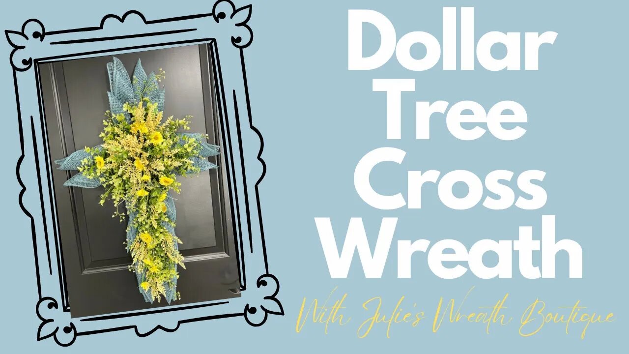 How to Make a Cross Wreath | How to Make an Easter Wreath | Dollar Tree Cross Wreath