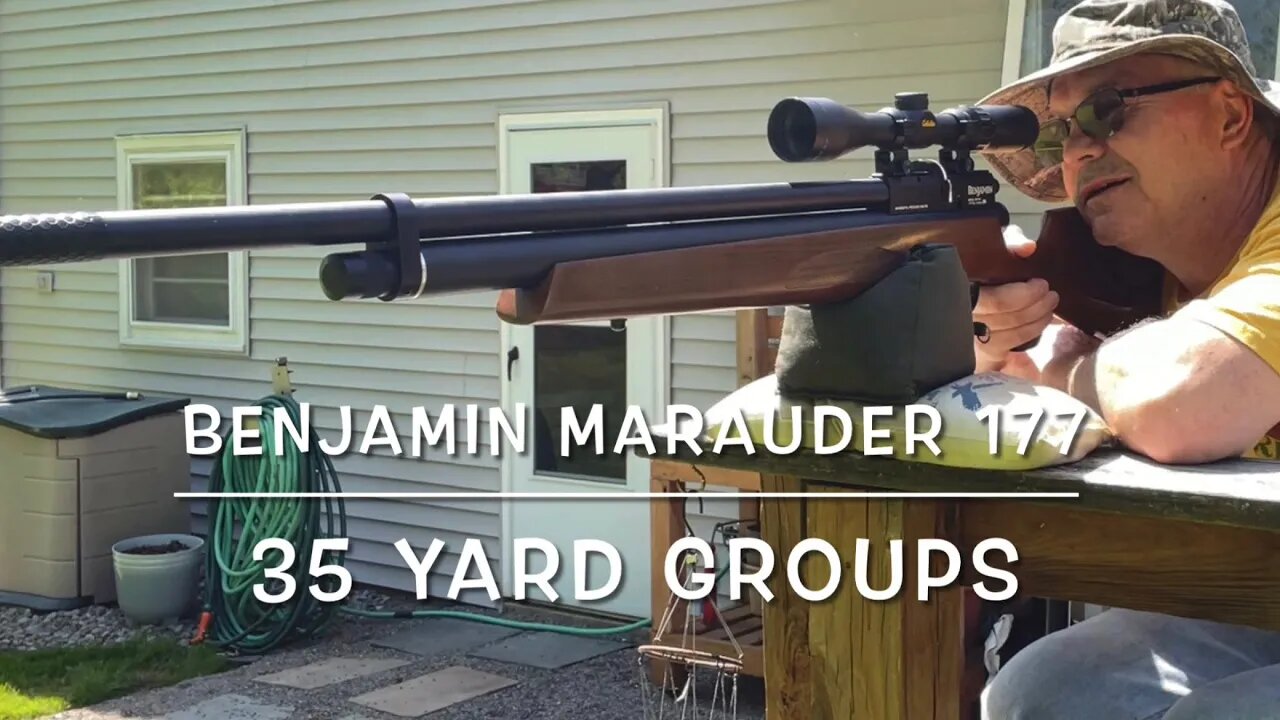 Benjamin Marauder backyard pellet testing at 35 yards RWS superdomes and Crosman premier round nose