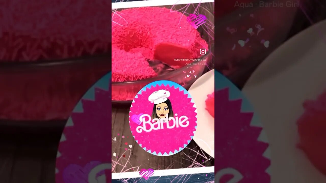 Pudim da Barbie - Receita da Barbie - Filme da Barbie Fenômeno 2023