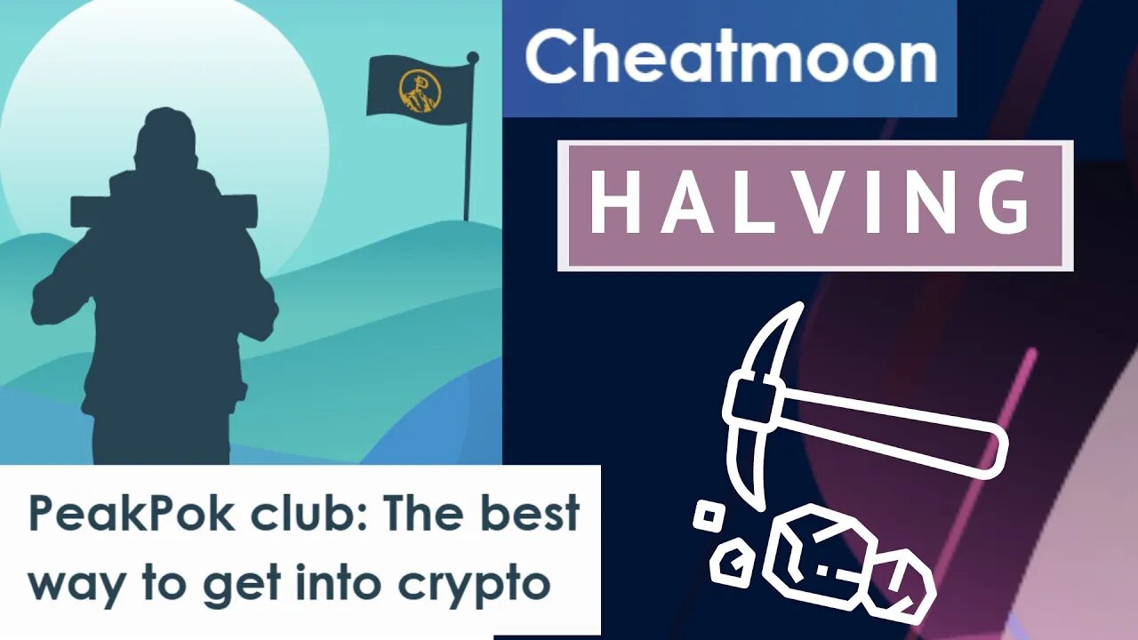 Top projets crypto Peakpok Cheatmoon Halving minage Bitcoin Btc