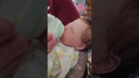 Feeding FAKE Reborn Silicone Baby Doll #shorts