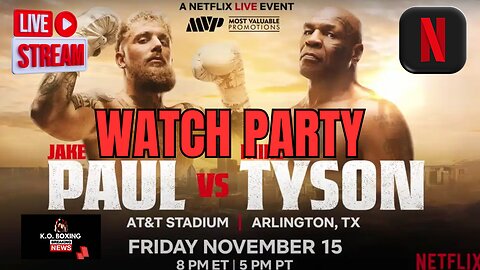 Jake Paul Vs. Mike Tyson A Record-Breaking Event-WATCH PARTY LIVE