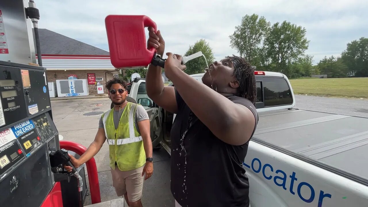 Pretending To Drink People's Gasoline!