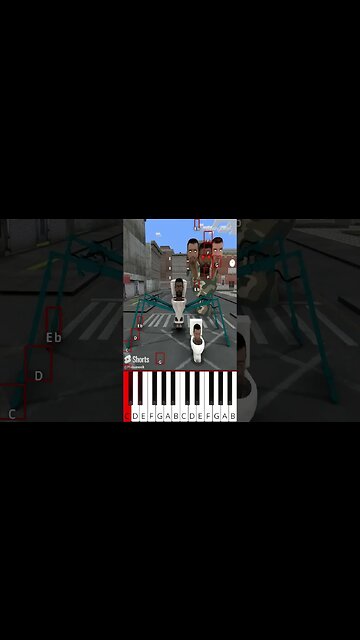 Cameraman vs. Skibidi Toilet - Which Team Do You Want To Win? (@BabySchool.) - Octave Piano Tutorial