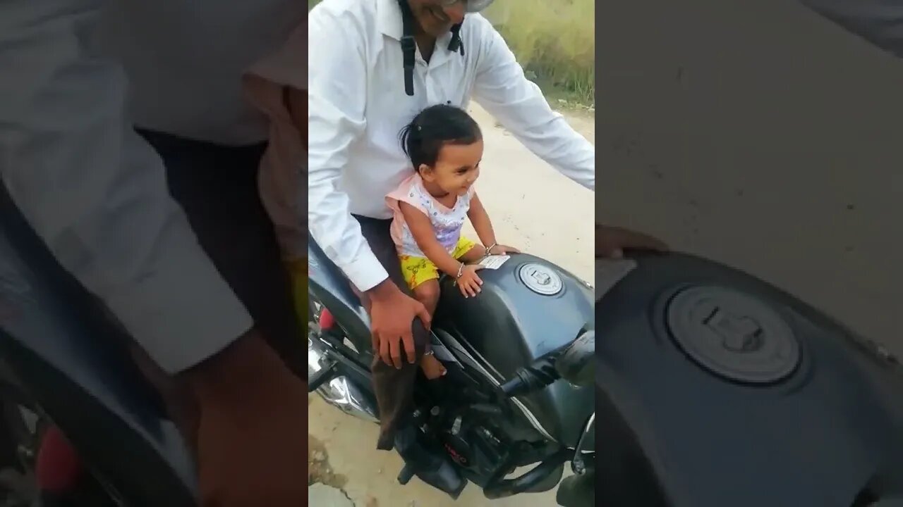 bike से घूमने की जिद्द |क्यूट बेबी बाइक riding |