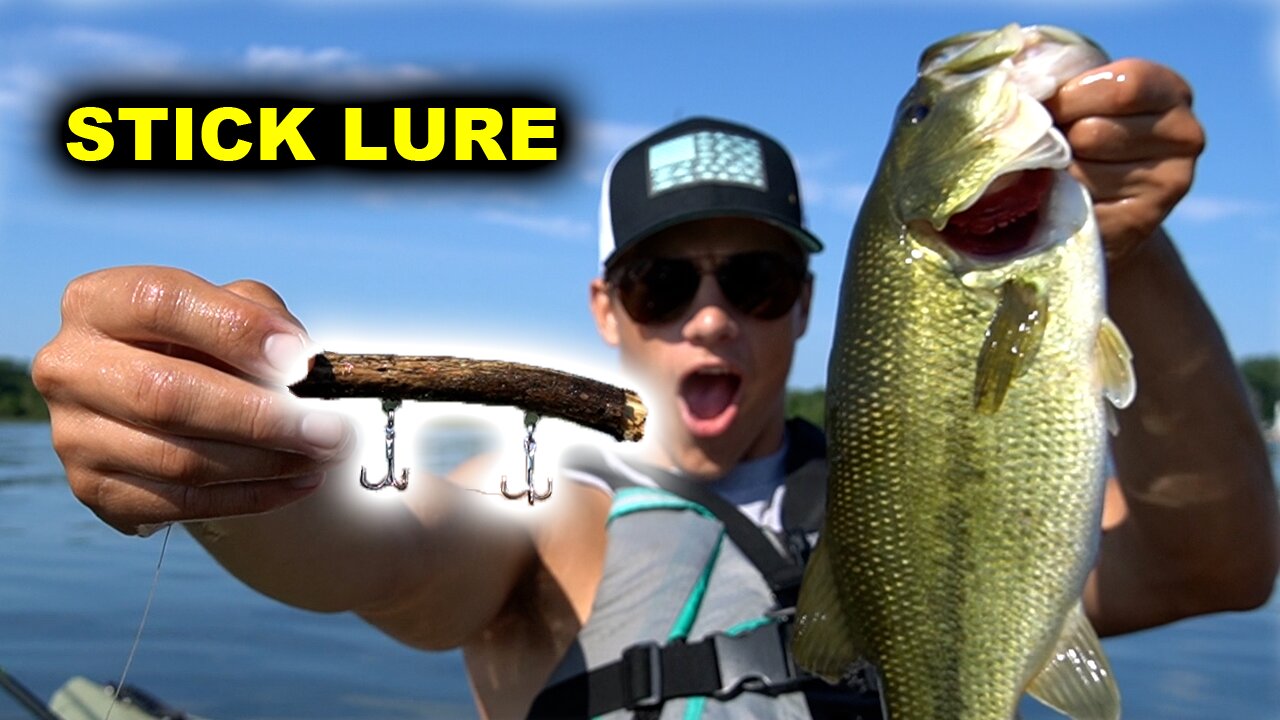 Making Fishing Lures OUT OF A STICK!!