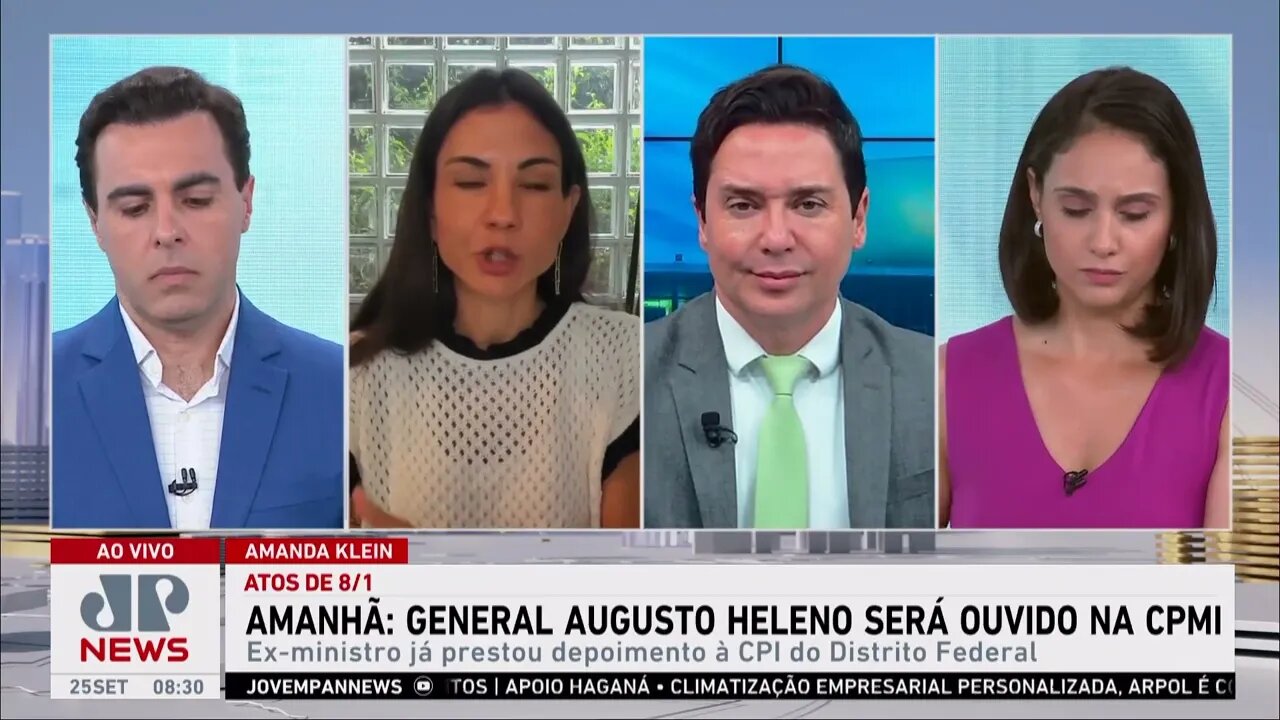 General Augusto Heleno irá depor na CPMI do 8 de janeiro; Amanda Klein e Claudio Dantas analisam