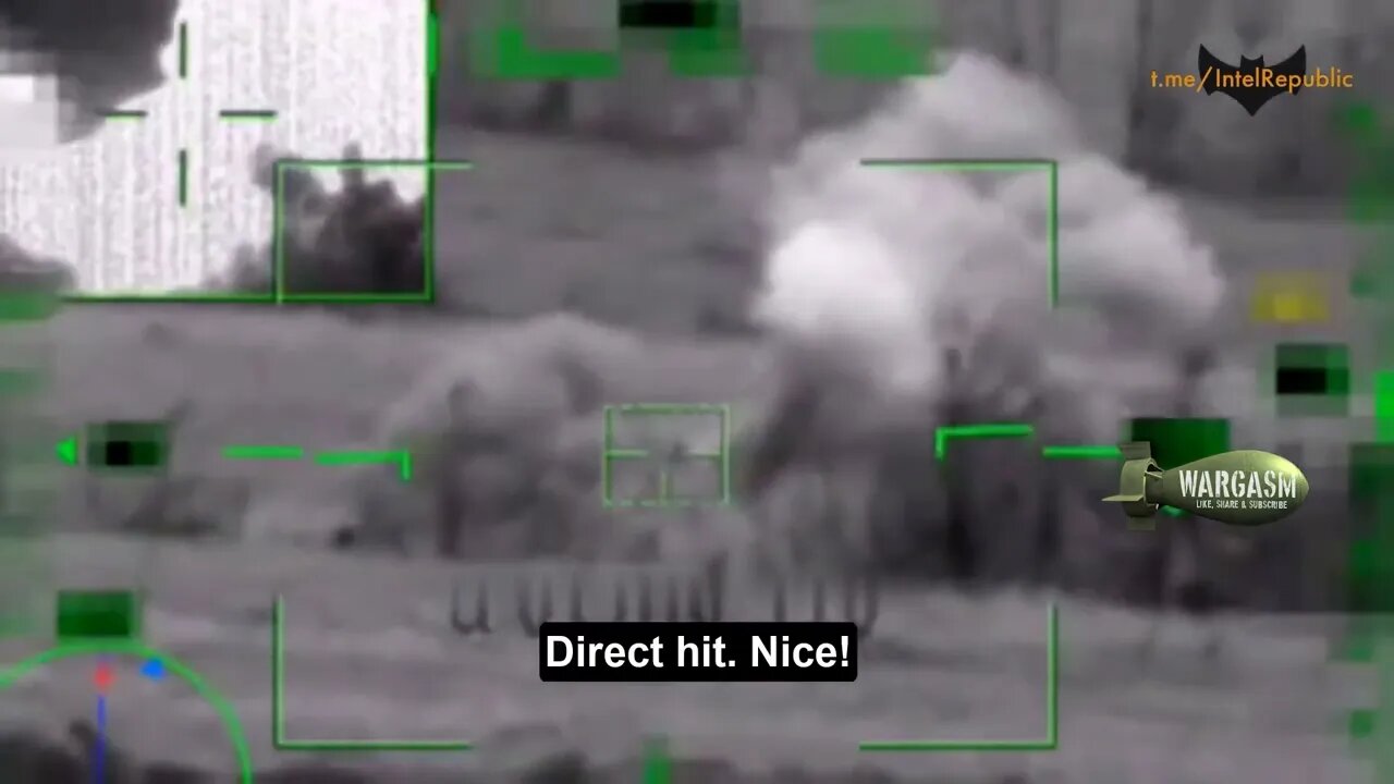Bradley fighting vehicle takes direct hit from Russian helicopter