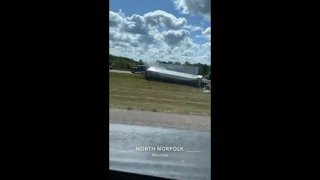 Truck Rollover In Manitoba