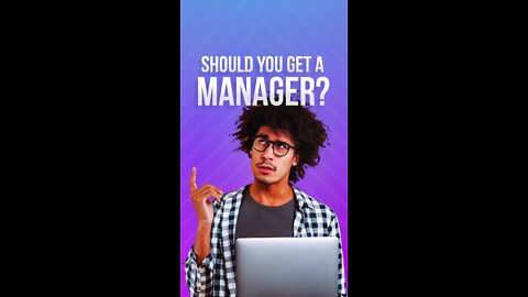 Should you get a talent manager? What are your thoughts? 👇