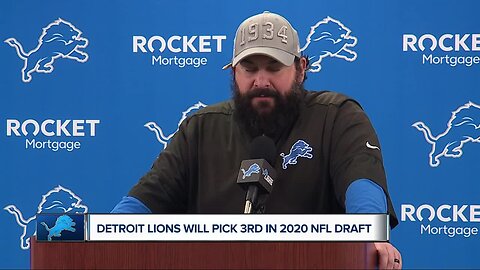 Detroit Lions will pick 3rd in 2020 NFL Draft