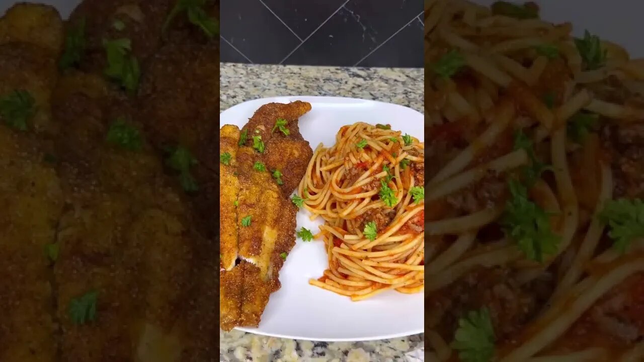 Chicken parm with spaghetti | @brisheat on IG 🍺🍽 #shorts