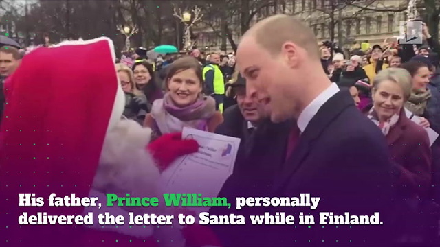 Prince George Writes a Letter to Santa
