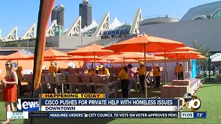 Cisco pushes for private help with homeless