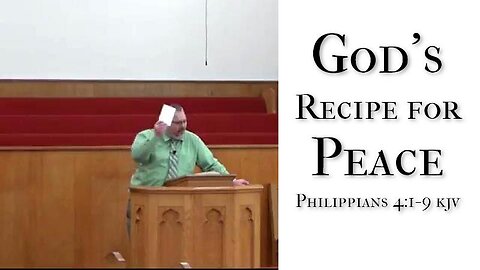 God's Recipe for Peace