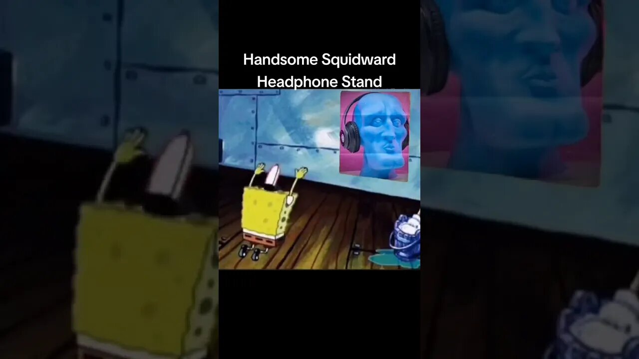 Handsome Squidward Headphone Stand