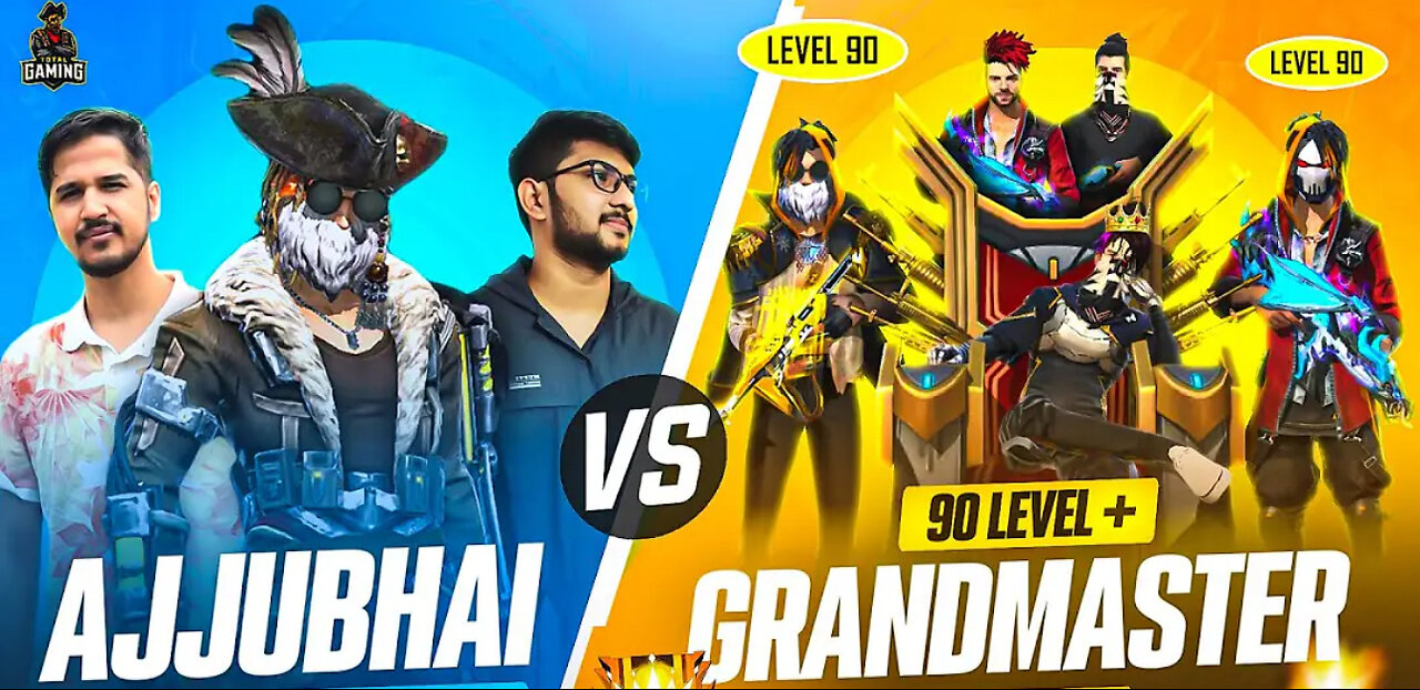 6Pro players 96level + Grandmaster players vs Ajju Bhai Amit Bhai and Munna bhai