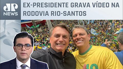 Bolsonaro grava vídeo elogiando Tarcísio de Freitas; Cristiano Vilela comenta