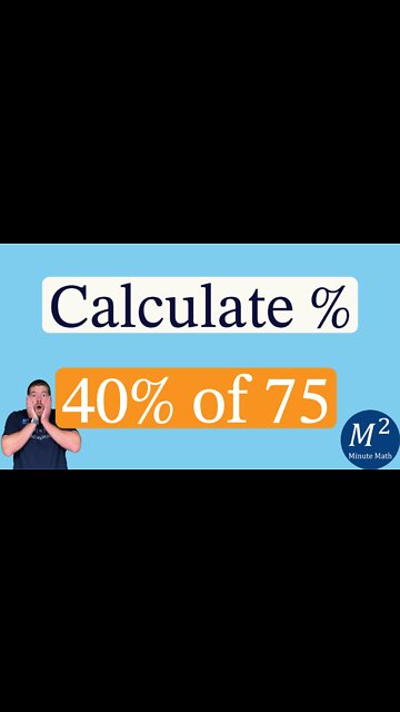 A Cool Percent Trick | Calculate 40% of 75 in Your Head | Minute Math Tricks - Part 93 #shorts