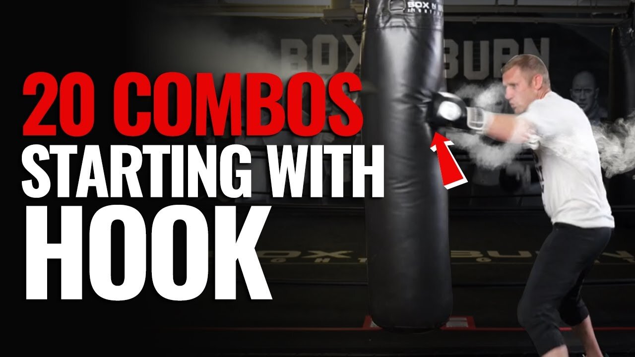 How to Throw the Left Hook Punch in a Boxing Combination on Heavy Bag