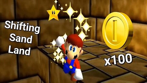 100 Coin Star in Shifting Sand Land - Super Mario 64