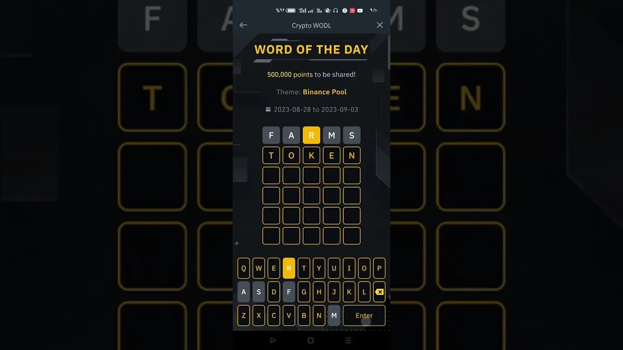 Binance word of the day 5 letters|30-8-23| Correct answer Tokenomic 700