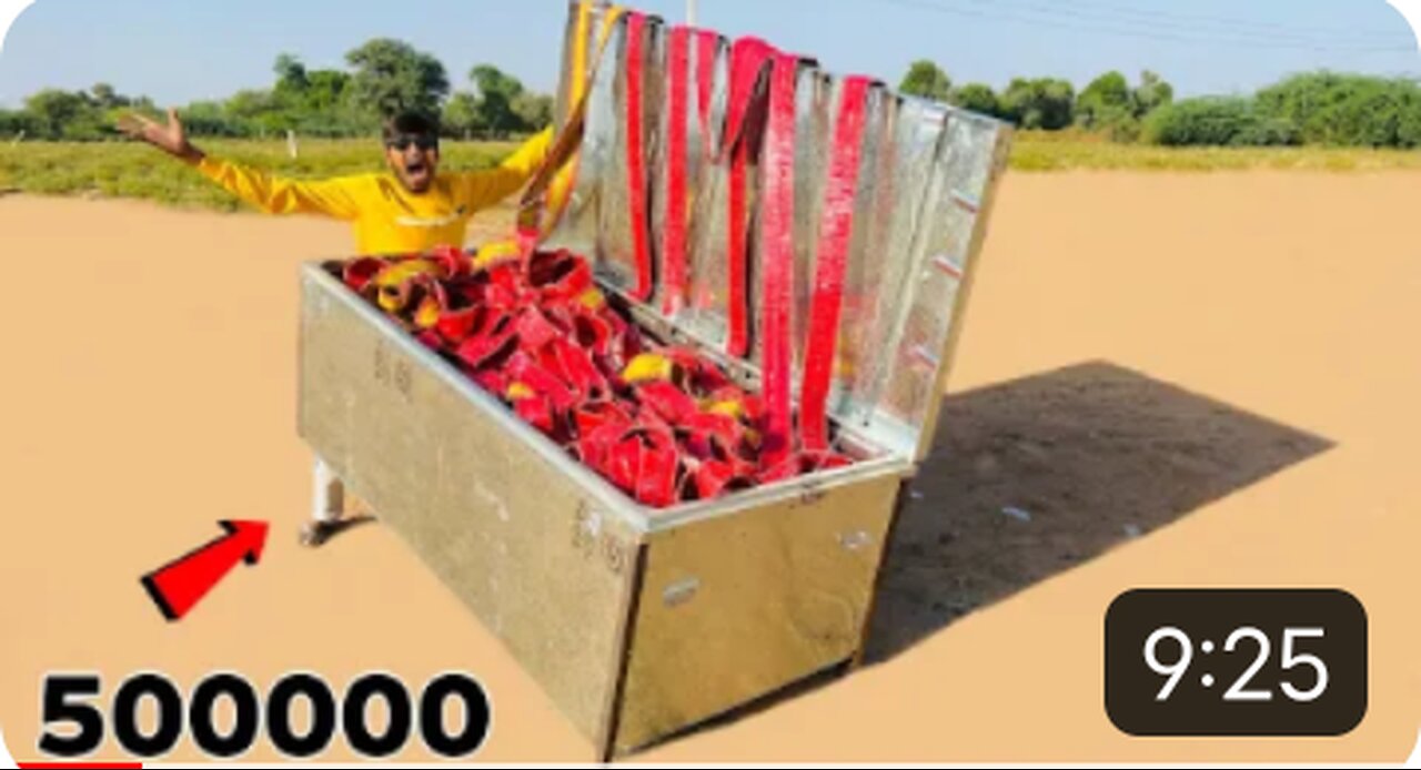 500000 Mirchi Crackers Vs Big Iron Box - Will It Survive? - पूरे मैदान में तबाही मच गई