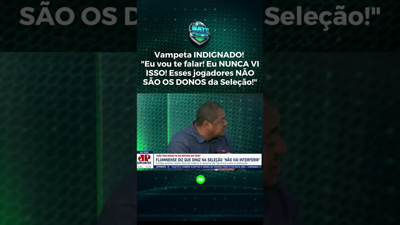 INDIGNADO! VAMPETA JOGANDO TUDO NO VENTILADOR SOBRE OS JOGADORES DA SELEÇÃO BRASILEIRA!