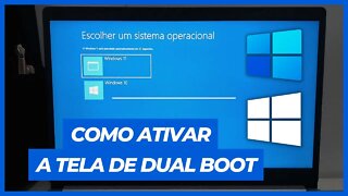 COMO ATIVAR A TELA DE DUAL BOOT