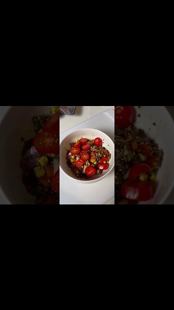 Southwestern red quinoa salad. #snackshealthy #foodshorts