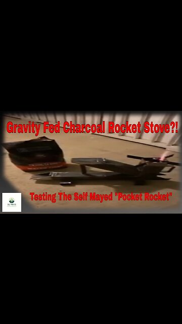 Gravity Fed Charcoal Rocket Stove?! #diy #mealprep #offgrid #shorts