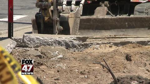 Construction project begins on sidewalks outside East Lansing City Hall