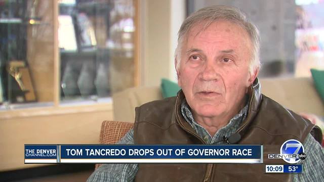 Republican Tom Tancredo drops out of Colorado governor race