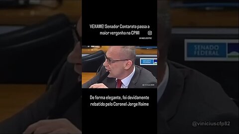 Senador Contarato passa a maior vergonha na CPMI. Foi devidamente rebatido pelo Coronel Jorge Naime