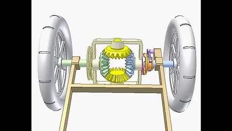 2490 Car differential with locker