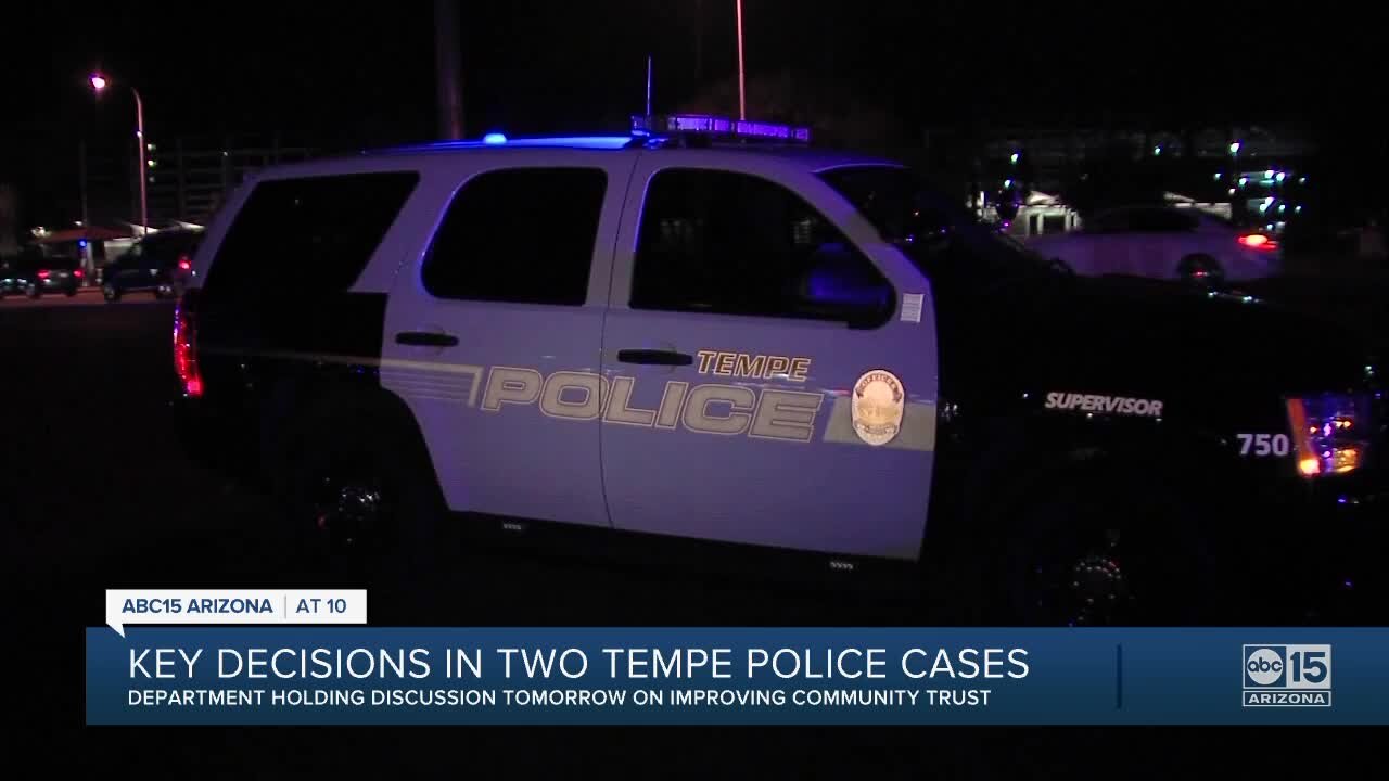 Key decisions made in two Tempe police cases