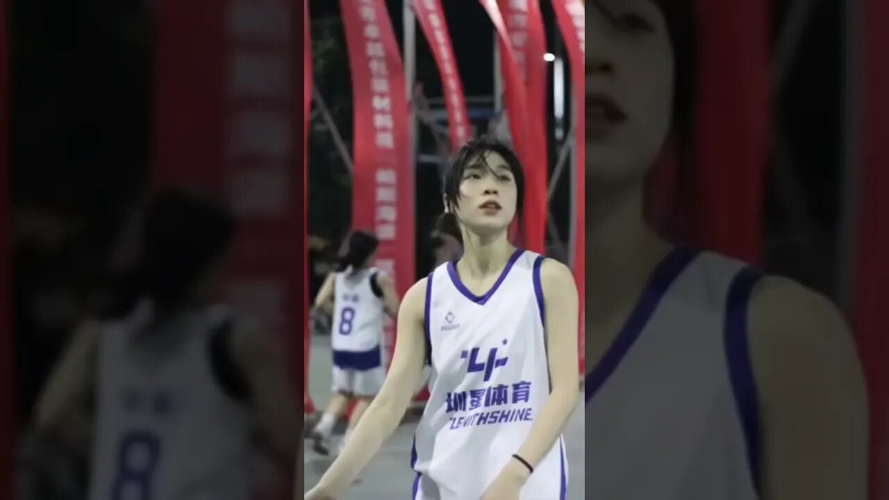 Sharp Shooting Chinese Girl Shows Her Hand At Basketball