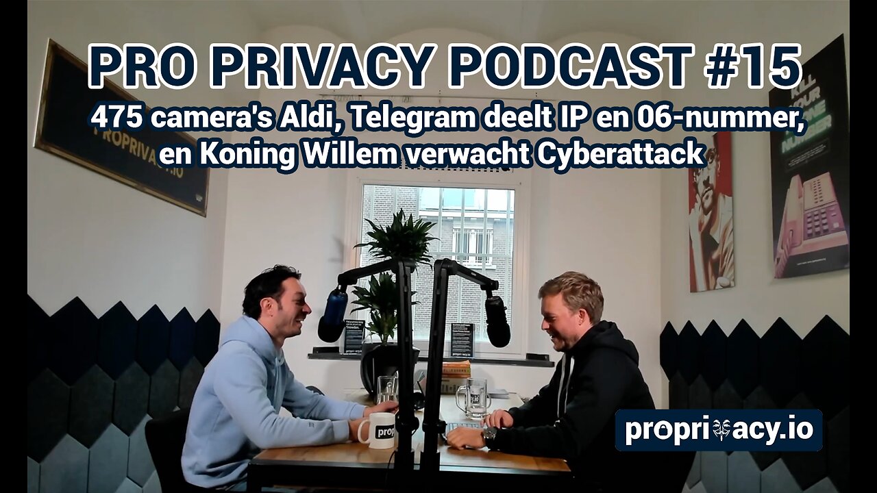 Pro Privacy Podcast #15 – 475 camera's Aldi, Telegram deelt IP en 06 en Koning verwacht Cyberattack