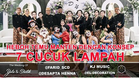 heboh !!!!! temu manten Dengan 7 cucuk lampah Wedding yola & dodik