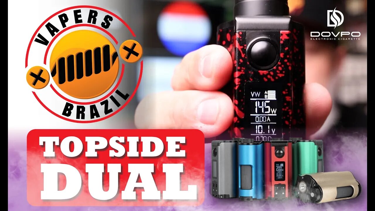 Dovpo TopSide Dual SE Squonk Mod - Excelente opção e tem 12V - Review PTBR