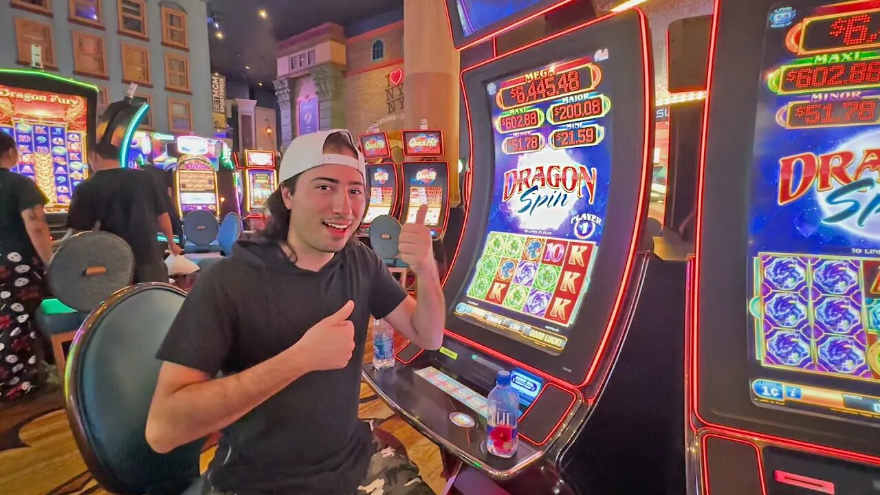 We Hit The Bonus On A Dragon Spin Slot Machine... See How Much It Paid!!